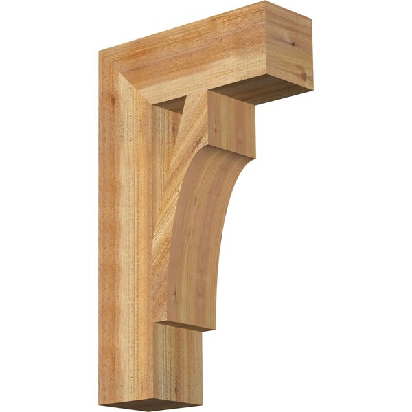 Ekena Millwork Westlake Block Rough Sawn Bracket, Western Red Cedar, 6"W x 18"D x 30"H BKT06X18X30WTL05RWR - main